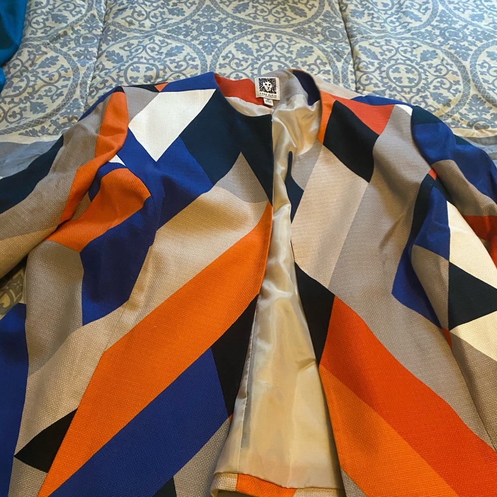 Anne Klein Blazer size 20w- colorful